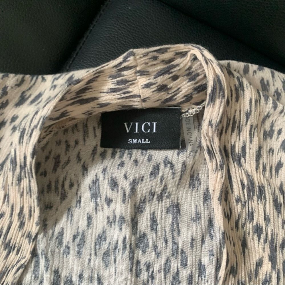 VICI MINI DRESS ANIMAL PRINT CREAM GRAY - Picture 13 of 15
